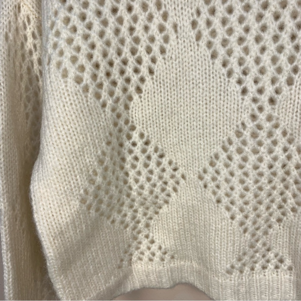 Madewell Diamond Stitch Crewneck Wool Blend Sweater - Picture 5 of 13